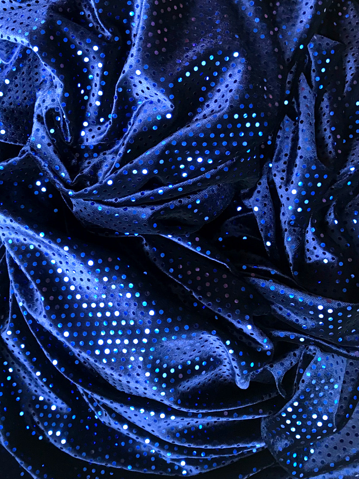 Blue Sparkly Velvet Opera Gloves Ballroom Dancing