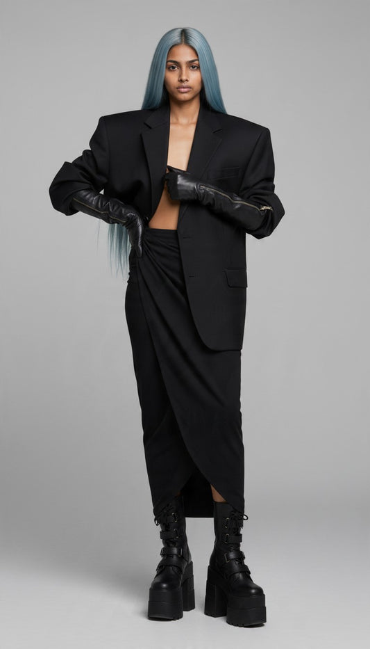 Zip Opera Leather Gloves