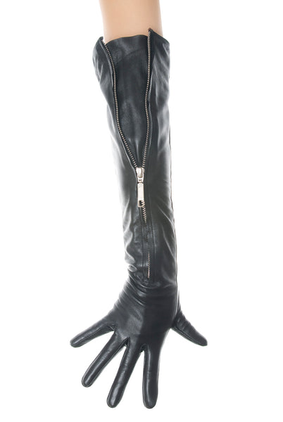 Zip Opera Leather Gloves