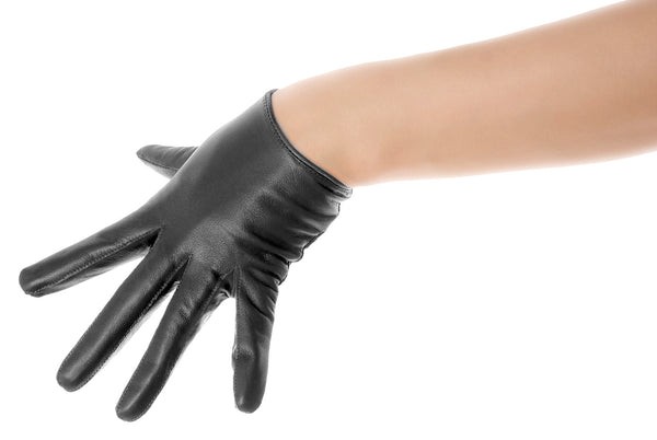 Black Slim Fit Leather Gloves