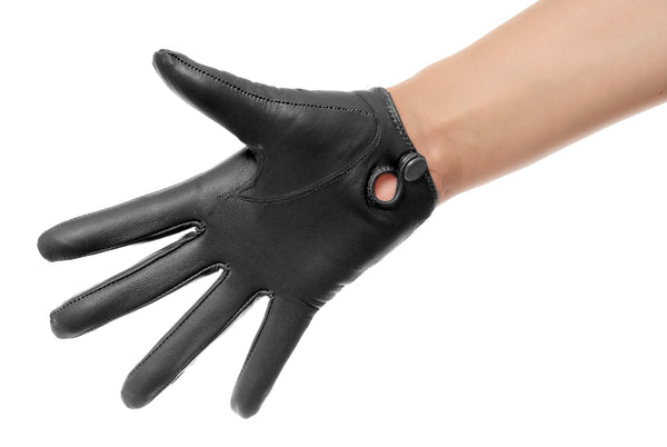 Black Slim Fit Leather Gloves