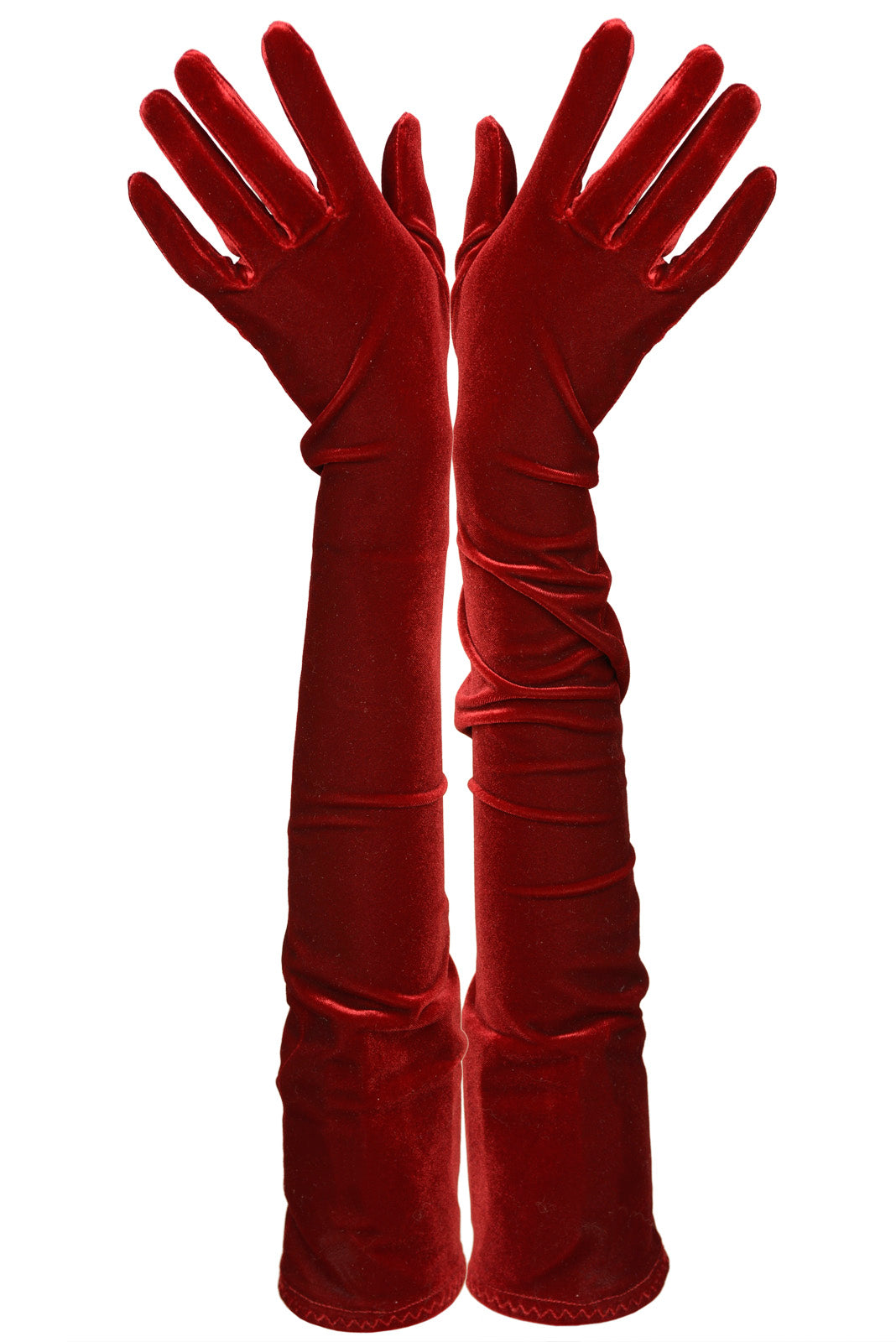opera handschuhe Velvet Party Solid Vintage Long Gloves Red