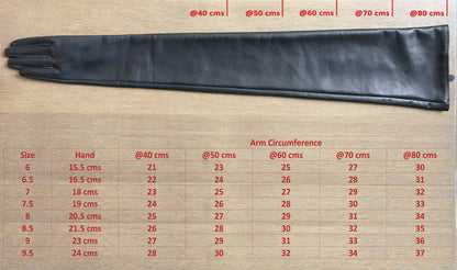Ultra Long Leather Opera Gloves 80 cms