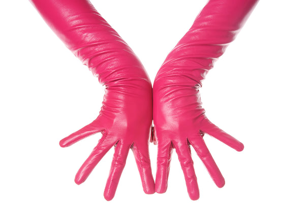 Fuchsia Opera Leather Gloves