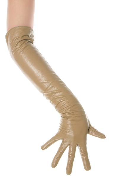 Light Brown Opera Leather Gloves