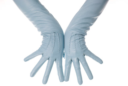Stone Blue Opera Leather Gloves
