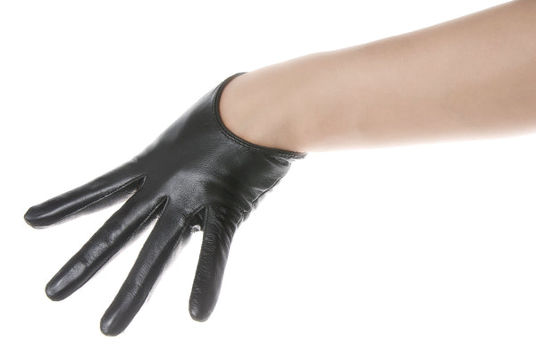 Black Low Wrist Leather Gloves