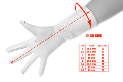 Sugar Pink Mid Length Leather Gloves