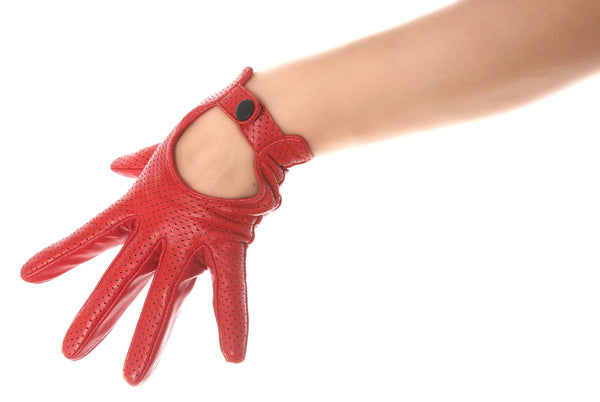 Red Leather Driving Gloves
