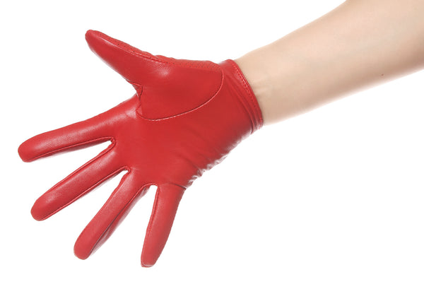 Red Leather Driving Gloves