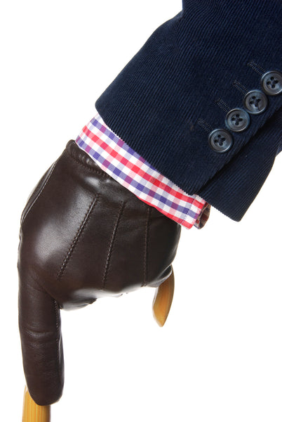 Brown Patrolman Leather Driving Gloves