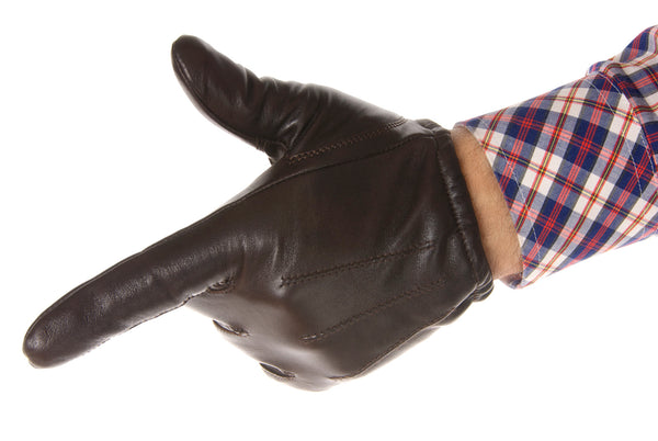 Brown Patrolman Leather Driving Gloves
