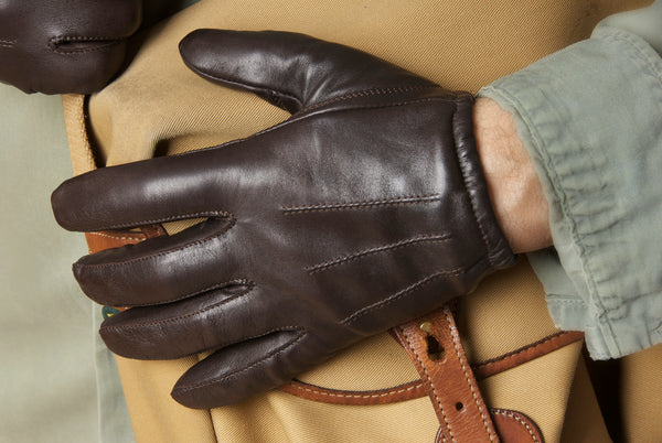 Brown Patrolman Leather Driving Gloves
