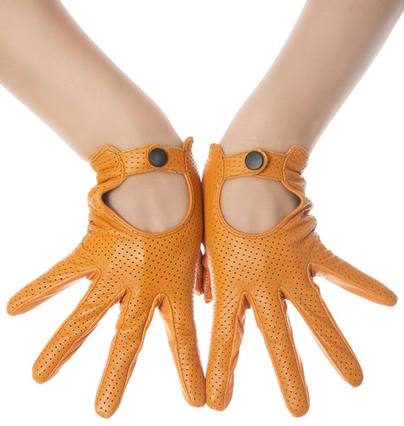 Tan Leather Driving Gloves