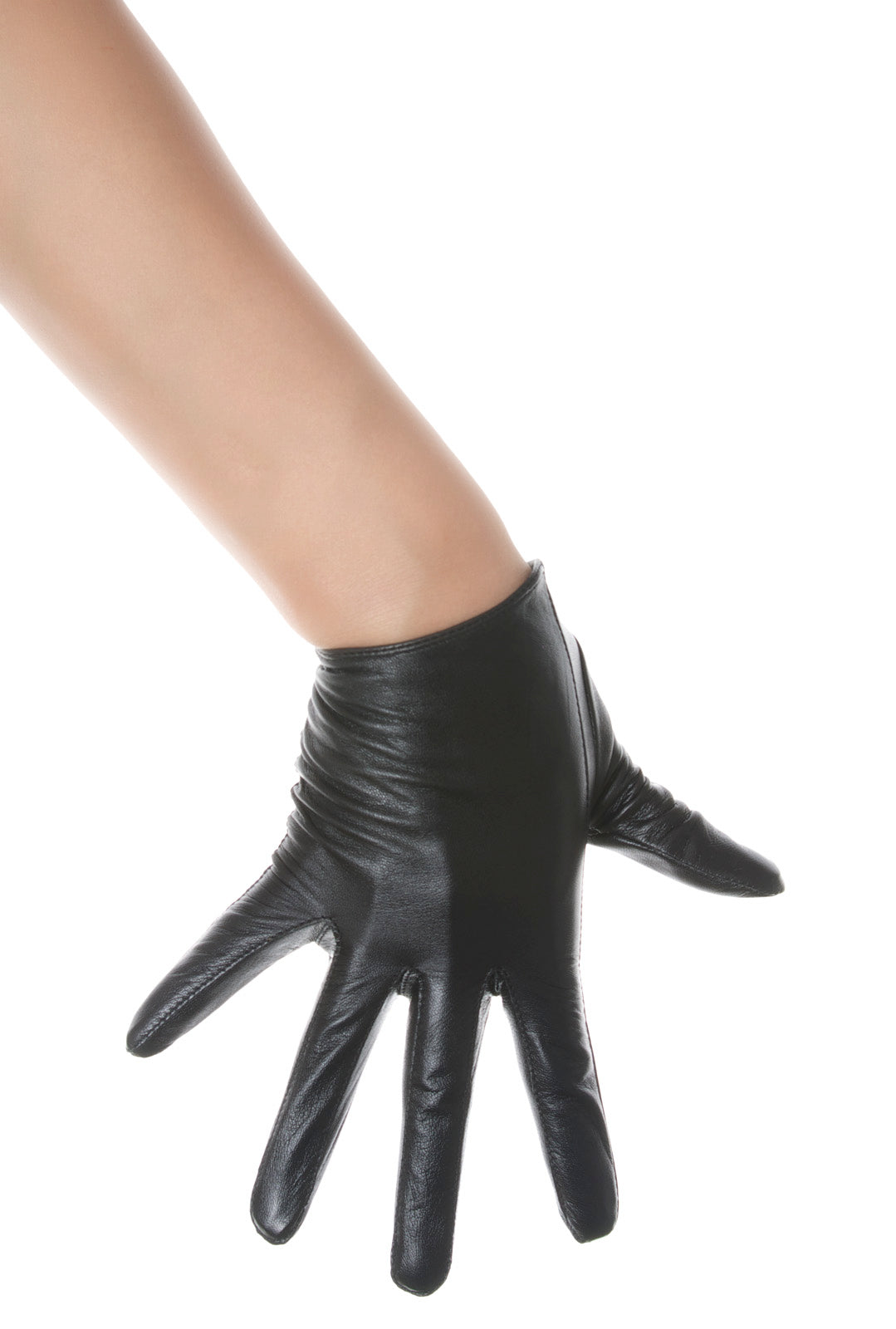 Black Slim Fit Leather Gloves