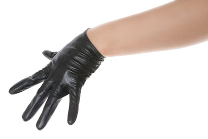 Black Slim Fit Leather Gloves