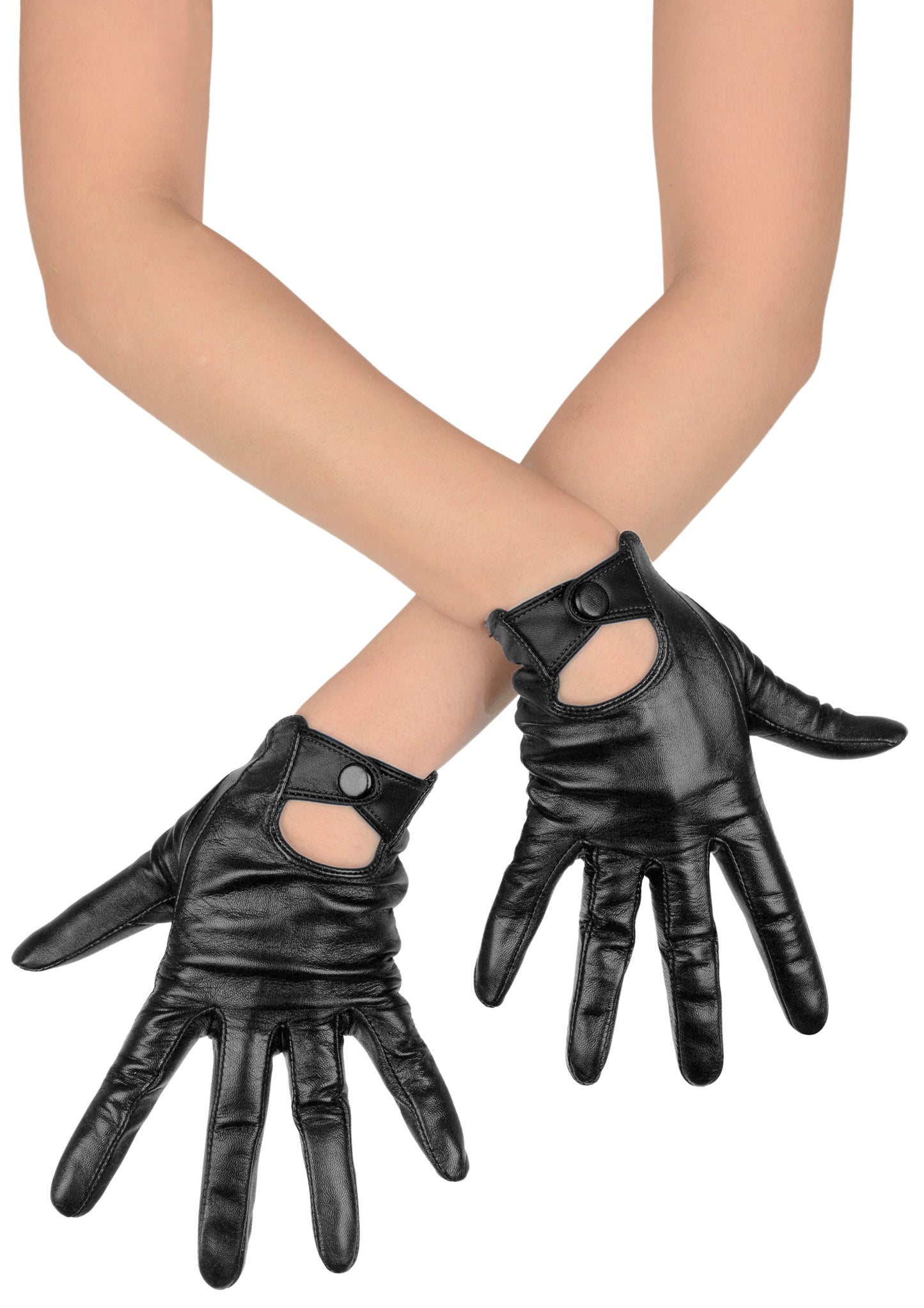 Black Leather Driving Gloves