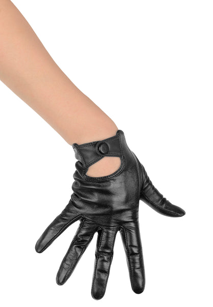 Black Leather Driving Gloves