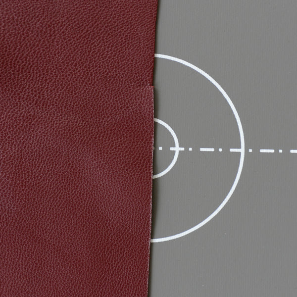 Burgundy Opera Leather Gloves Button Wrist