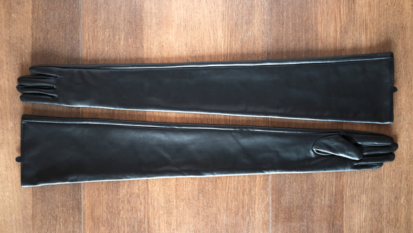 Ultra Long Leather Opera Gloves 80 cms