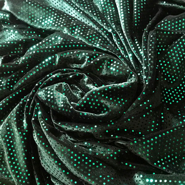 Green Sparkly Rhinestones Velvet Gloves