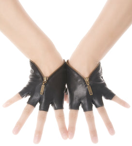 Leather Fingerless Gloves Women, Fingerless Leather Gloves Fashion