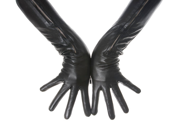 Zip Opera Leather Gloves