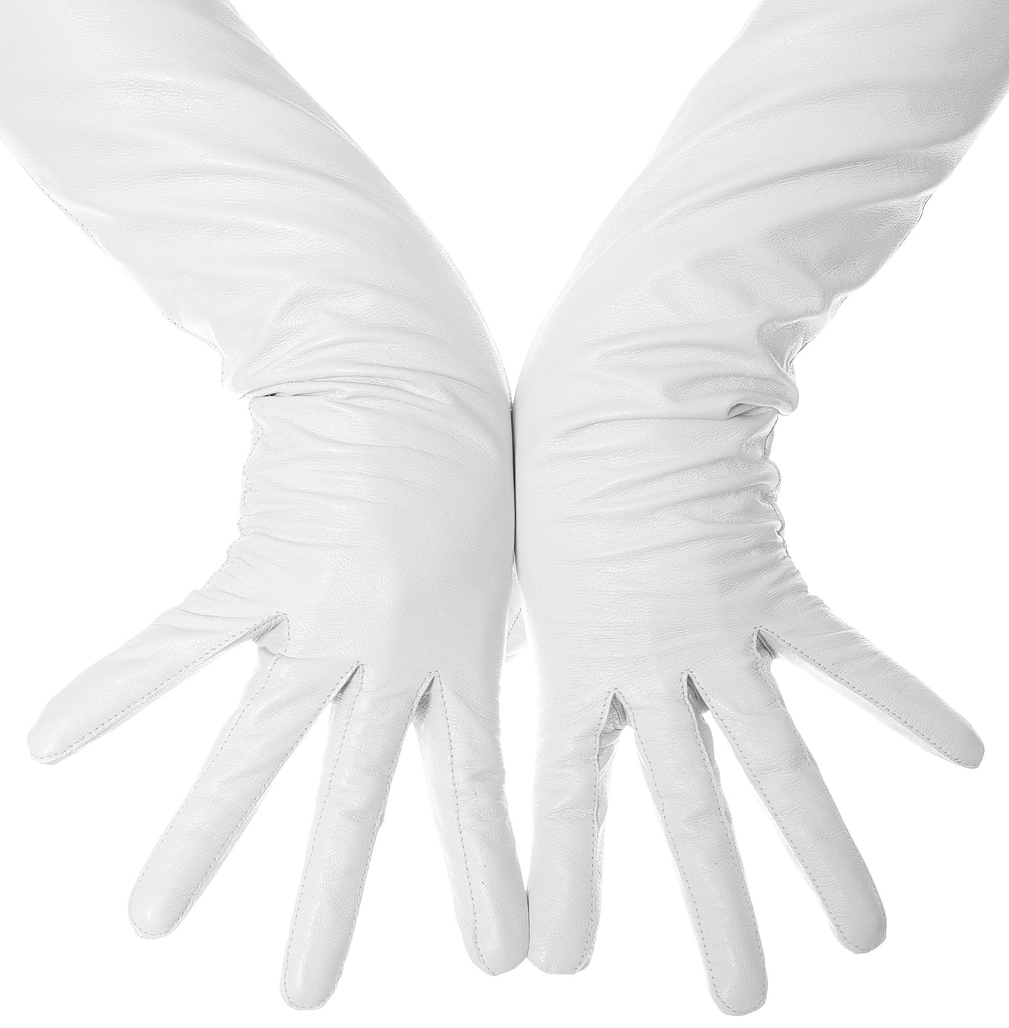 White Opera Leather Gloves