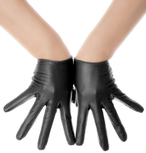 Black Slim Fit Leather Gloves