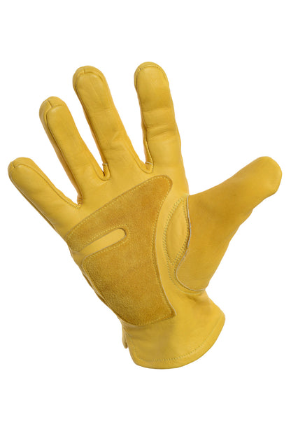 MENS RUGGED BIKER LEATHER GLOVES