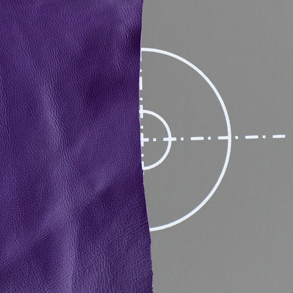 Purple Opera Leather Gloves Button Wrist