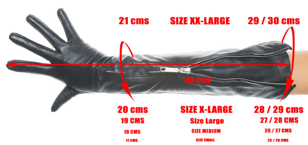 Zip Opera Leather Gloves